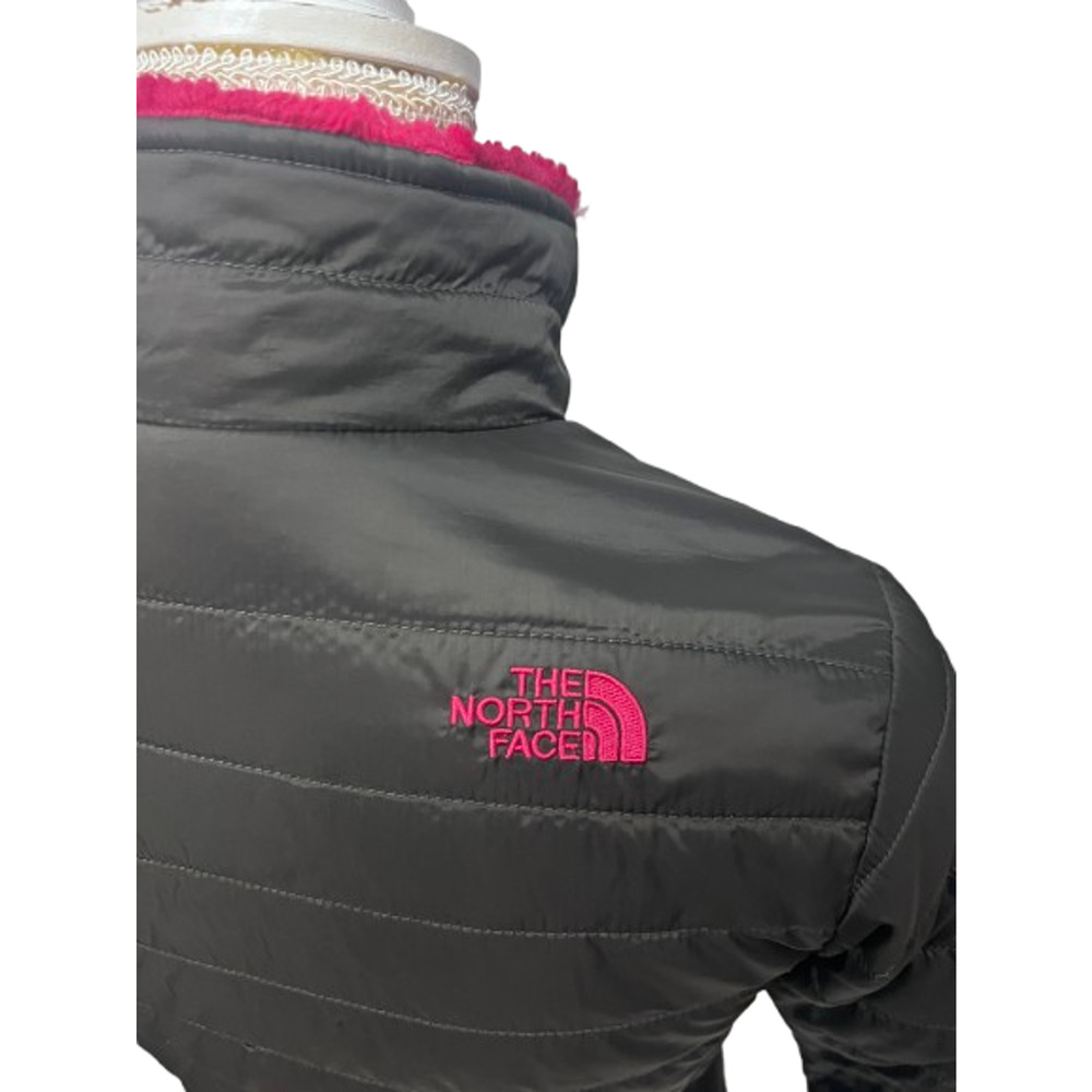 The North Face 2 in 1 Zip Up Puffer Faux Fur Reversible Jacket Womens Small Logo - Picture 5 of 12